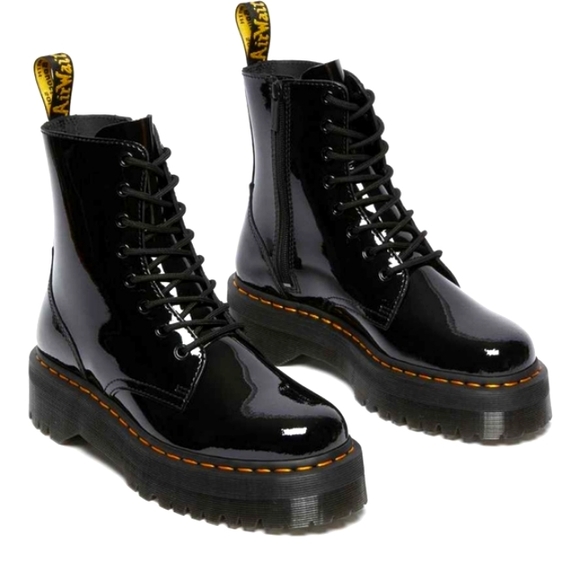Dr. Martens Shoes - Doc Martens Jadon Black Patent Leather Boots